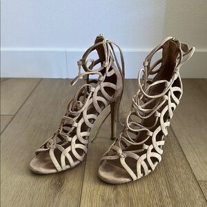 Aquazzura Tan Gladiator Heels